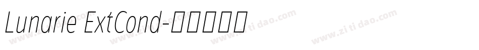 Lunarie ExtCond字体转换